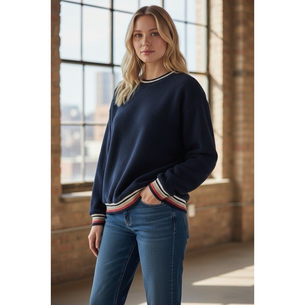 Aerie Sherpa Soft Crewneck Pullover Women’s Oversized Sweatshirt Size XS